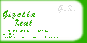 gizella keul business card